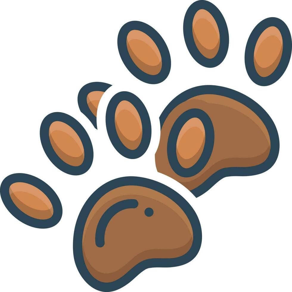 color icon for footprint vector