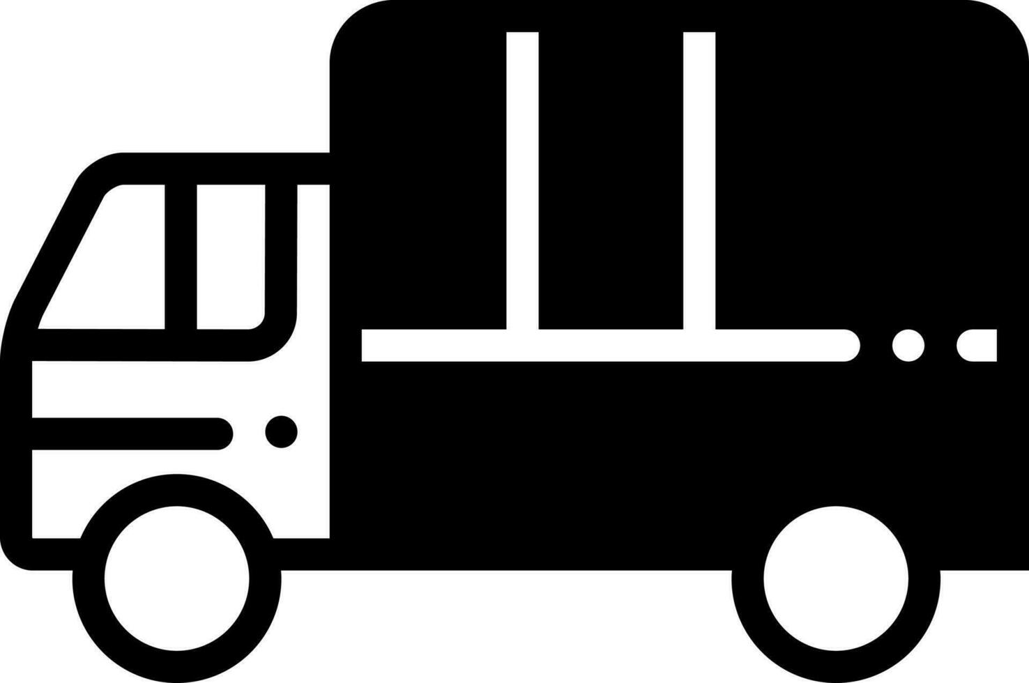 sólido icono para transporte vector