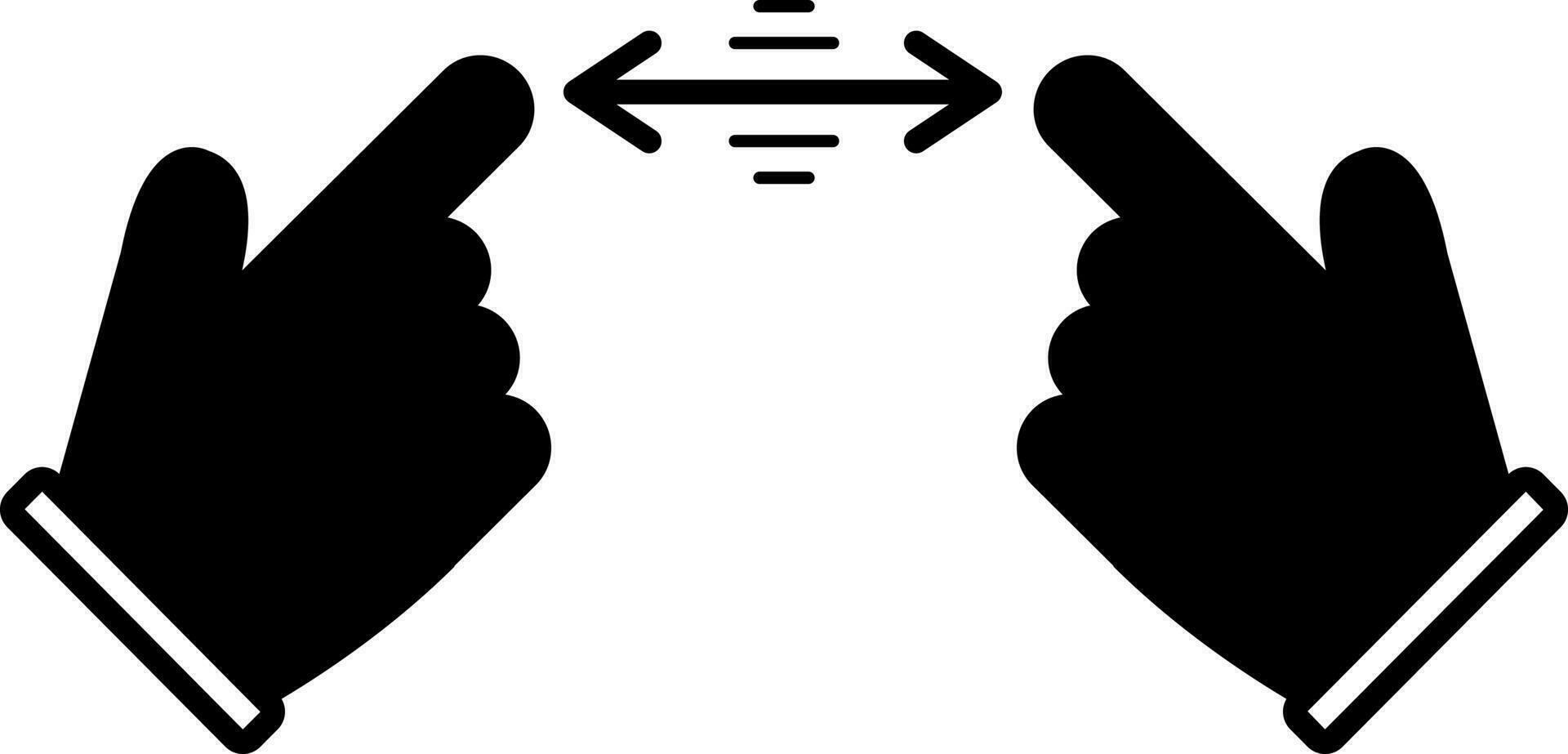 solid icon for gestures vector