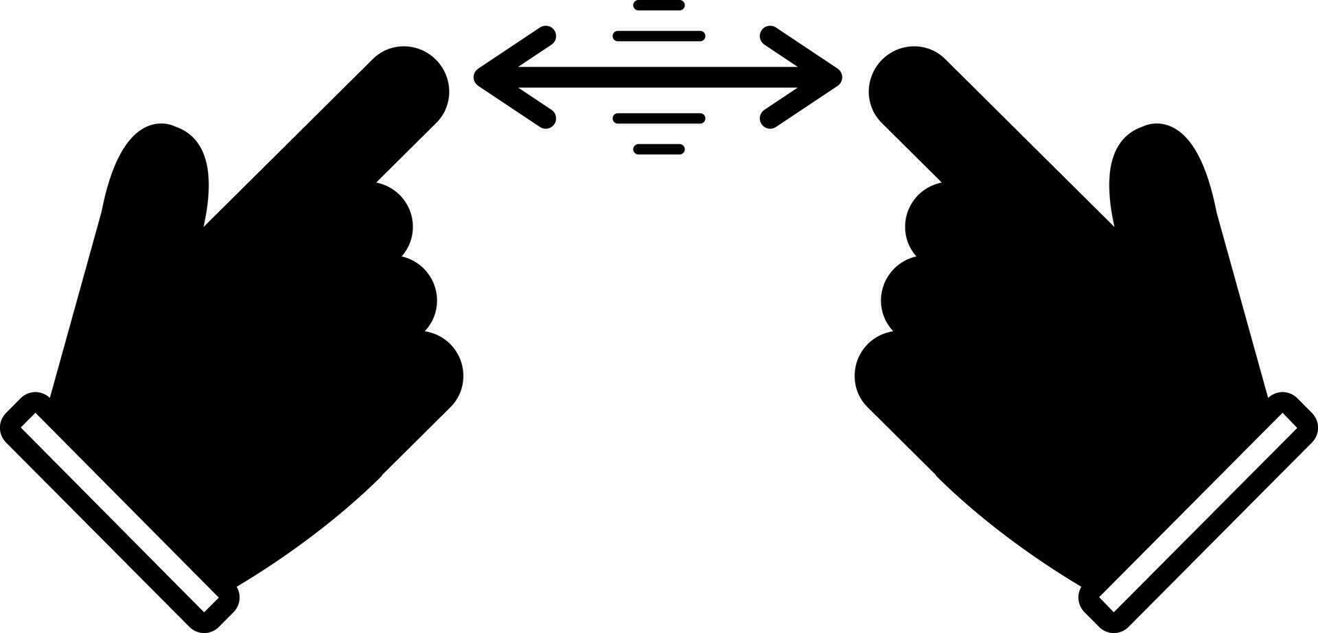 solid icon for gestures vector