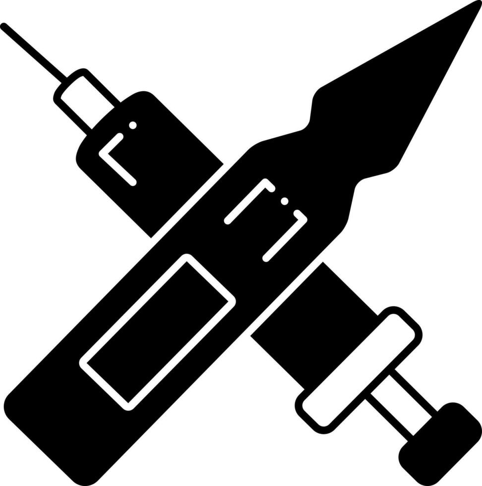solid icon for ampoule vector