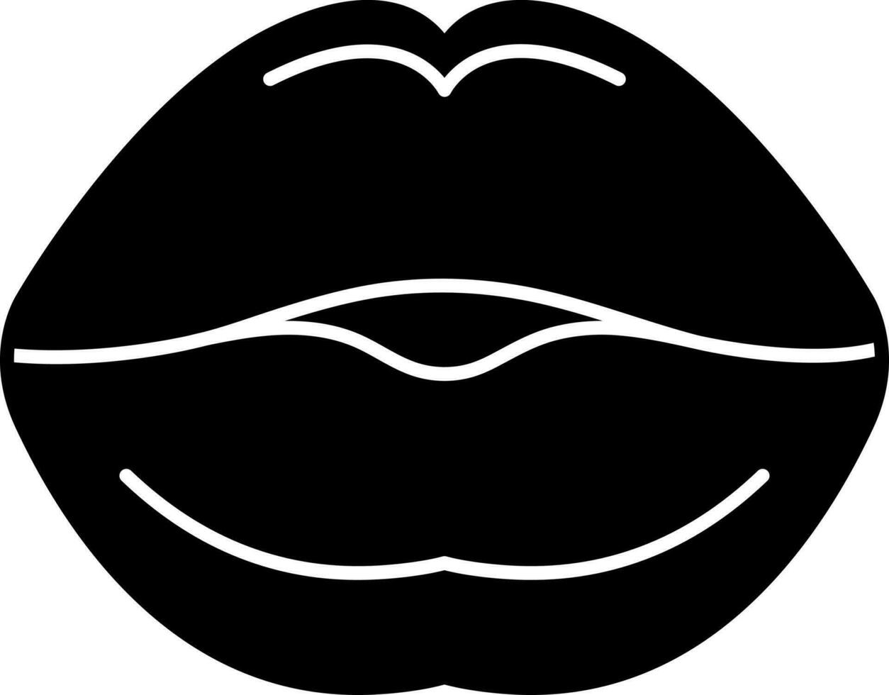 solid icon for kissing vector