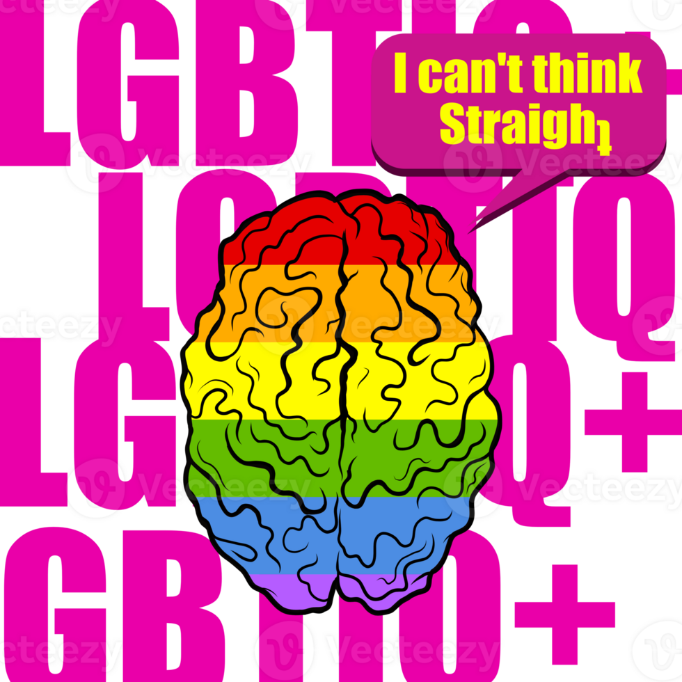 io cant pensare dritto, lgbti manifesto illustrazione png