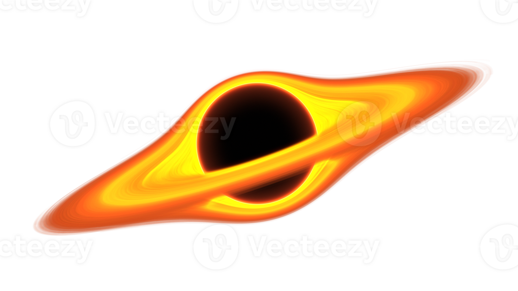 Black Hole Loop Animation on Black Background Isolated Transparent