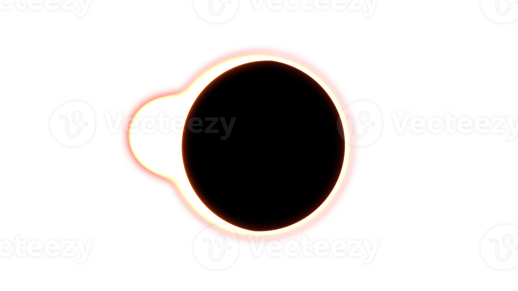 Soleil solaire éclipse le lune dans espace isolé transparent alpha png