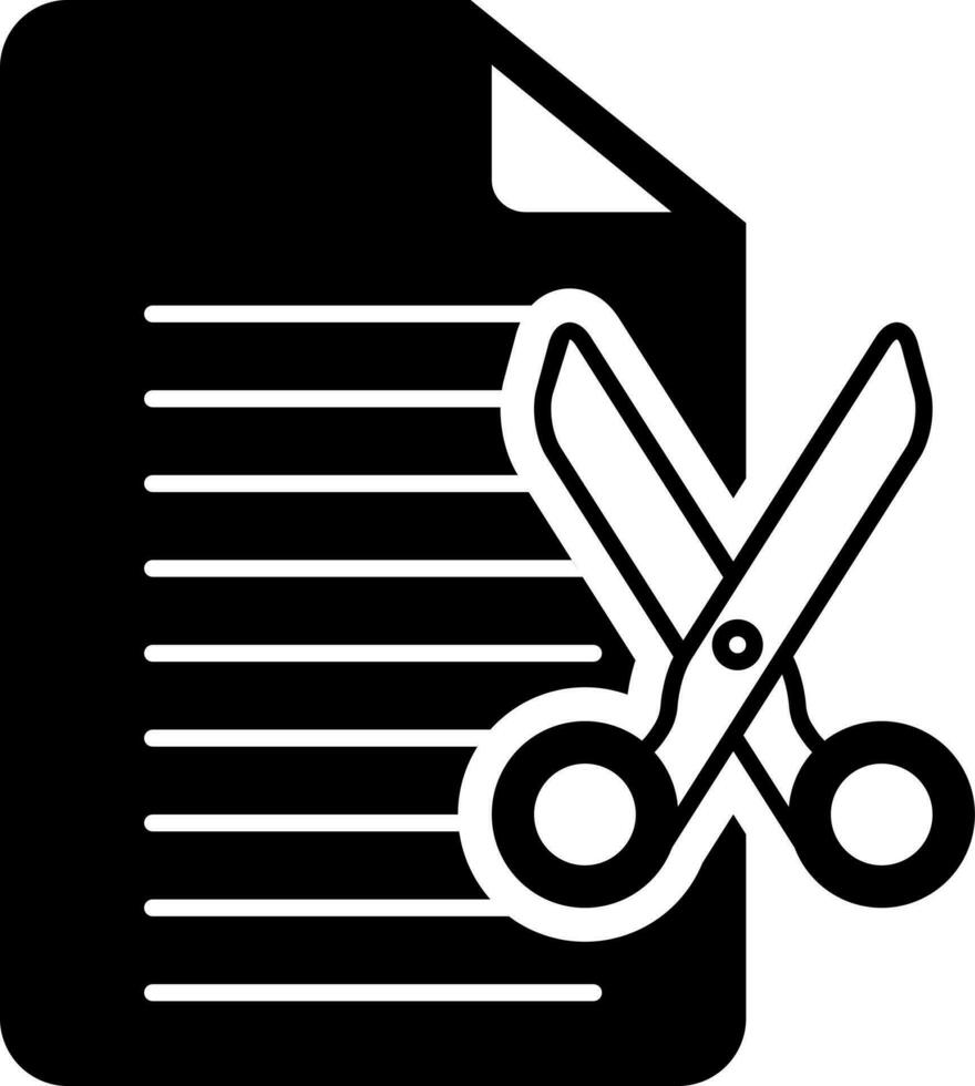 solid icon for cut vector