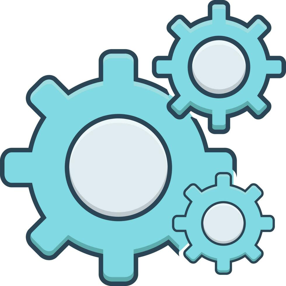 color icon for settings vector