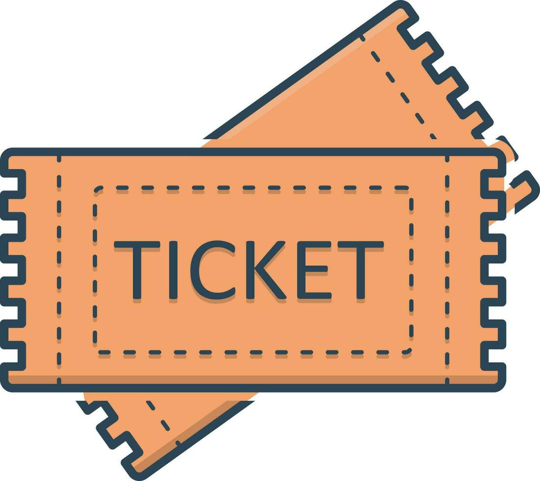 color icon for tickets vector
