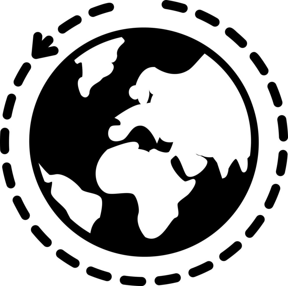 solid icon for international vector