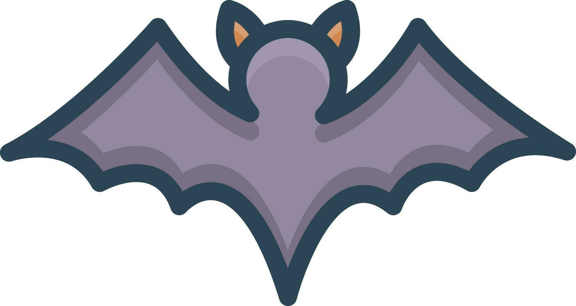 color icon for bat vector