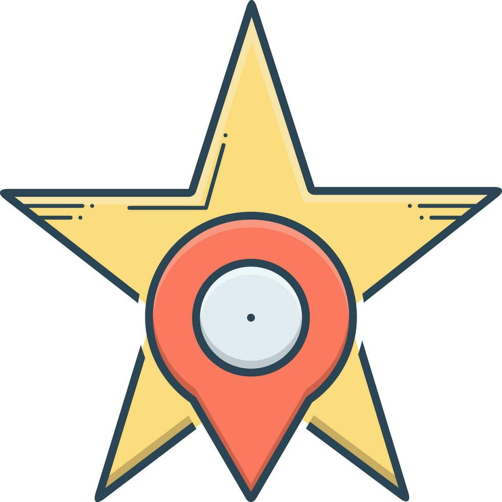 color icon for starred vector