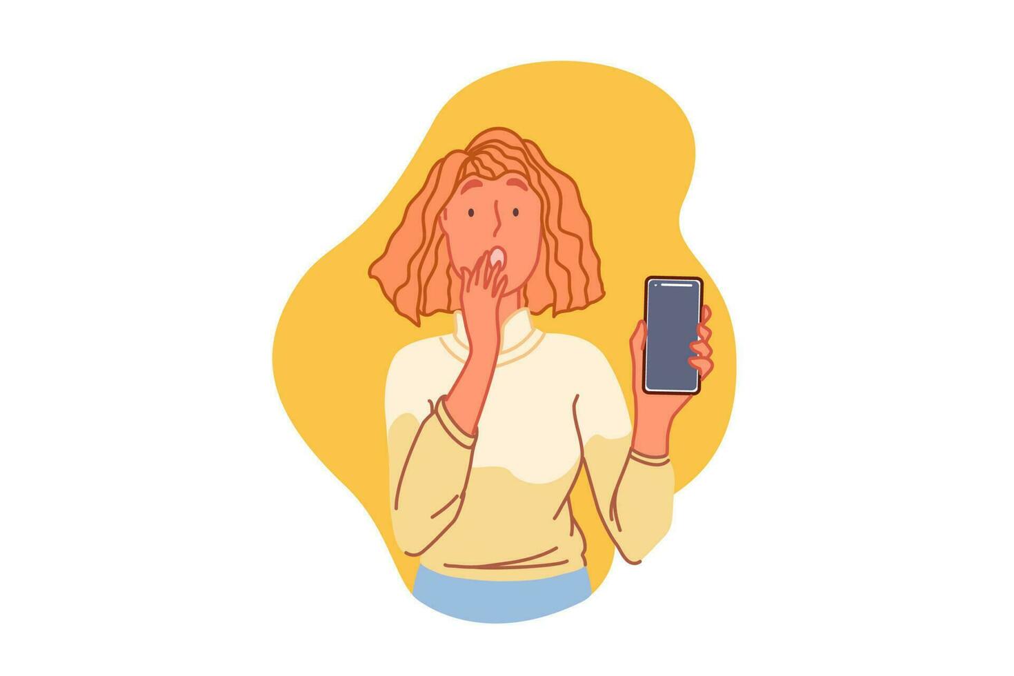 Smartphone trouble, technical problem concept vector