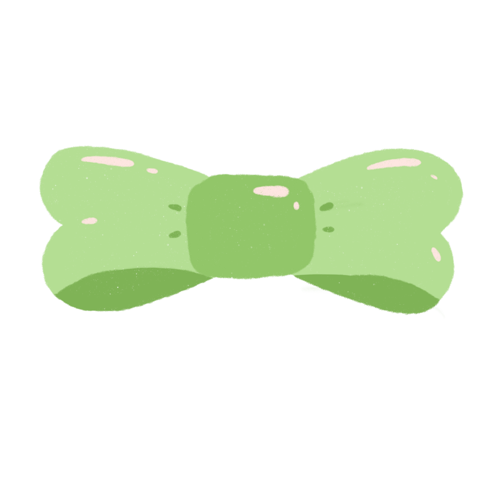 Cute green ribbon png