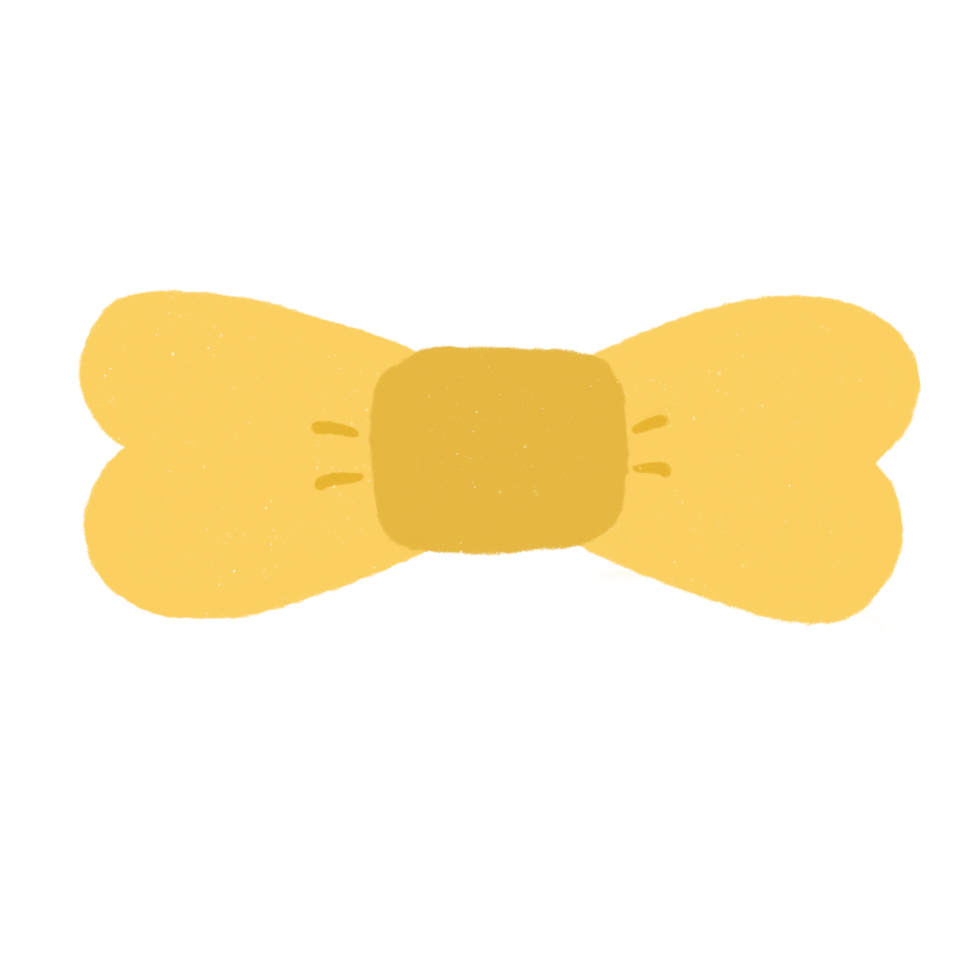Cute yellow ribbon png