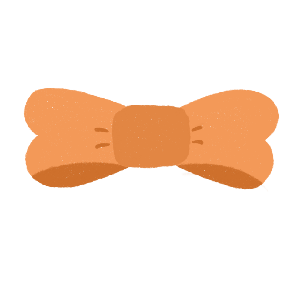 Cute orange ribbon png