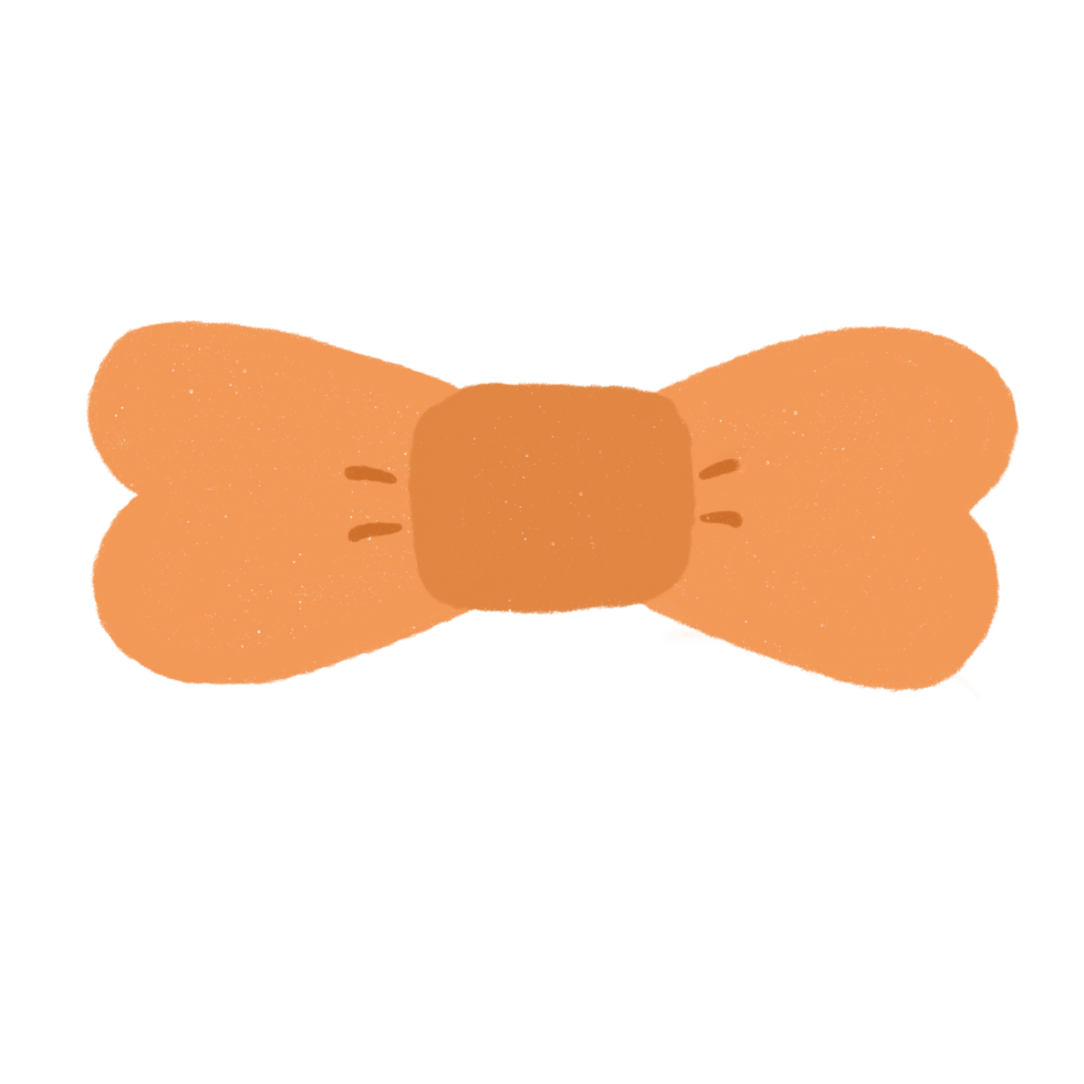 Cute orange ribbon png
