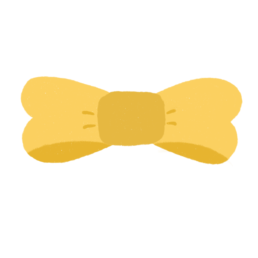 Cute yellow ribbon png