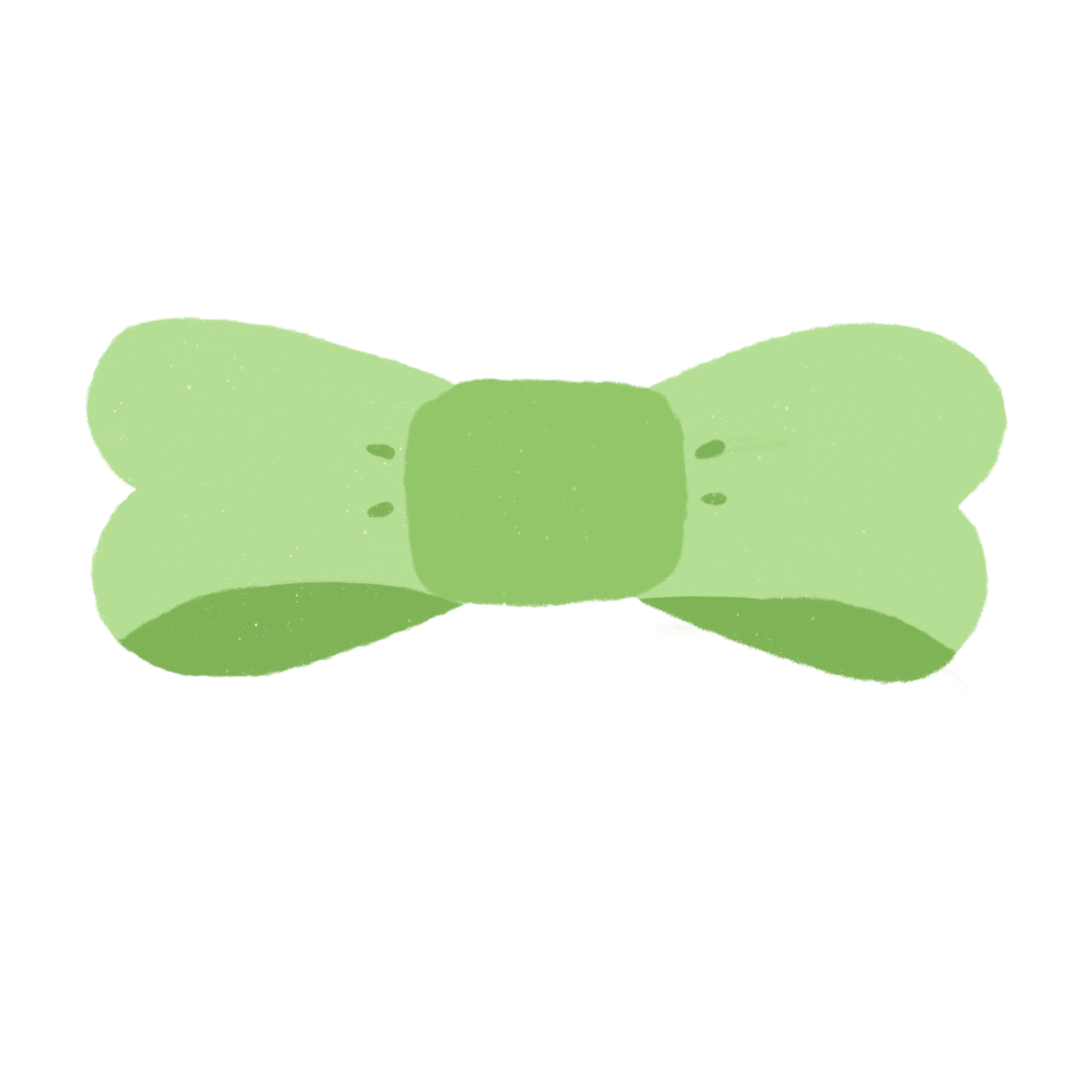 Cute green ribbon png