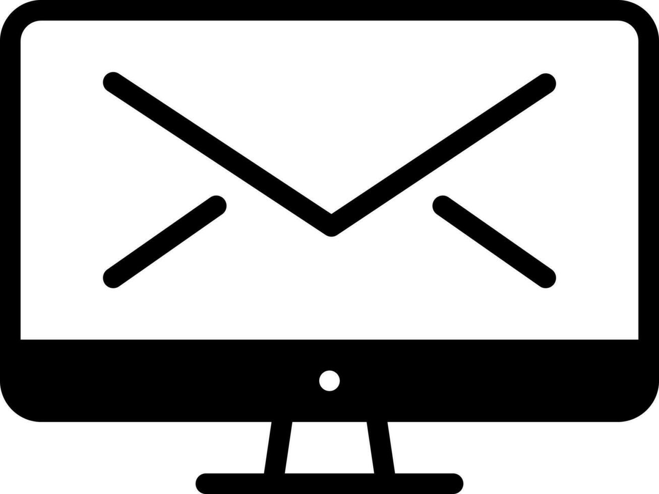 solid icon for mailing vector