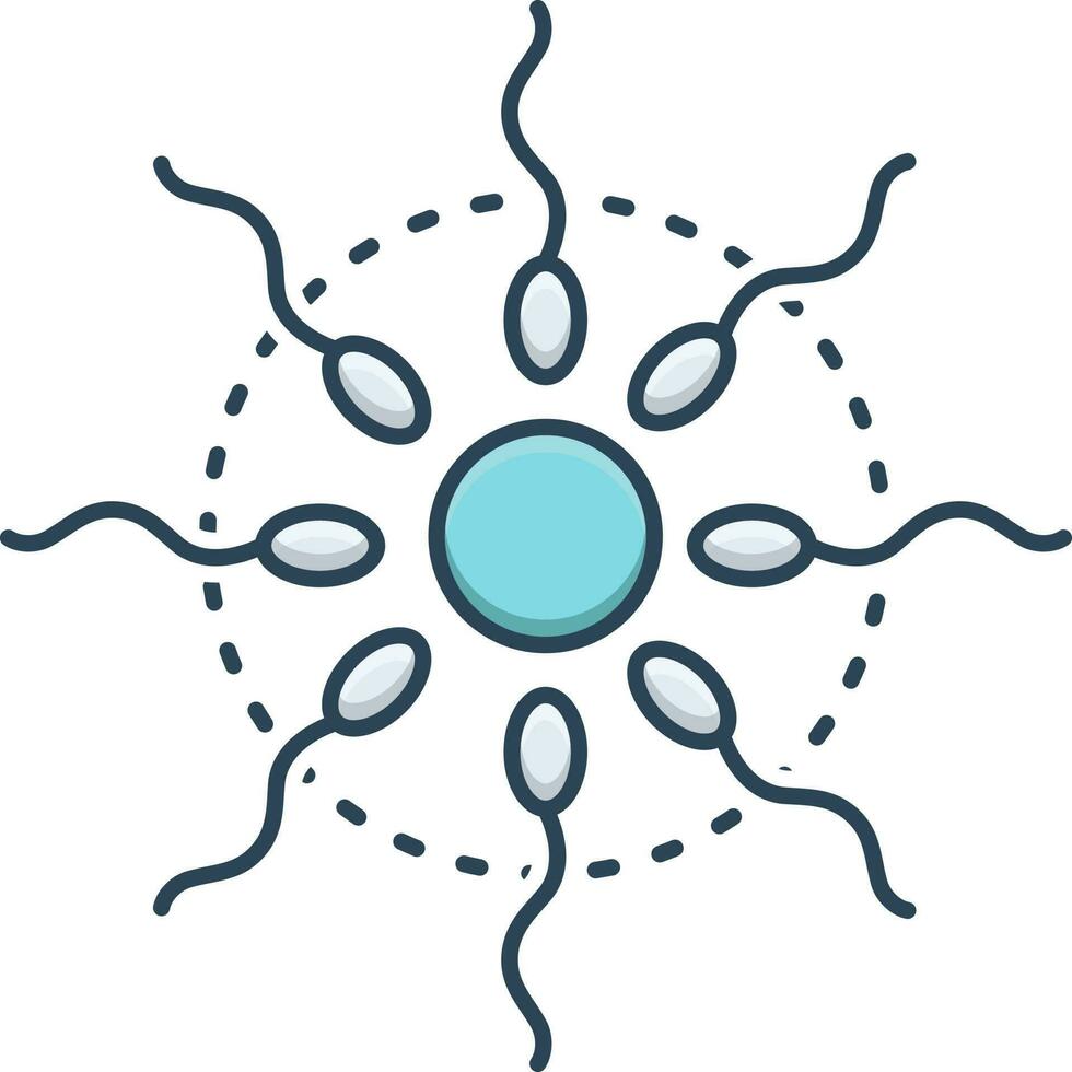 color icon for sperm and egg vector