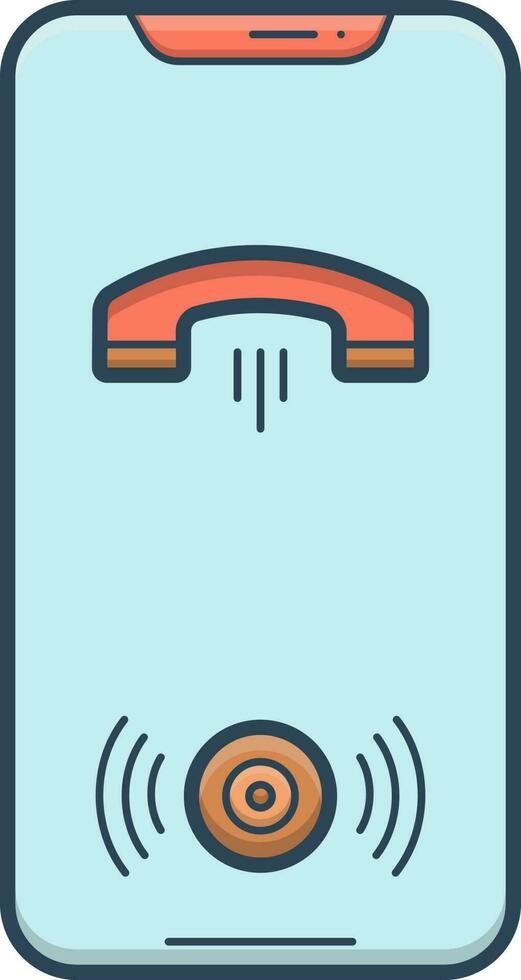 color icon for call on speaker vector