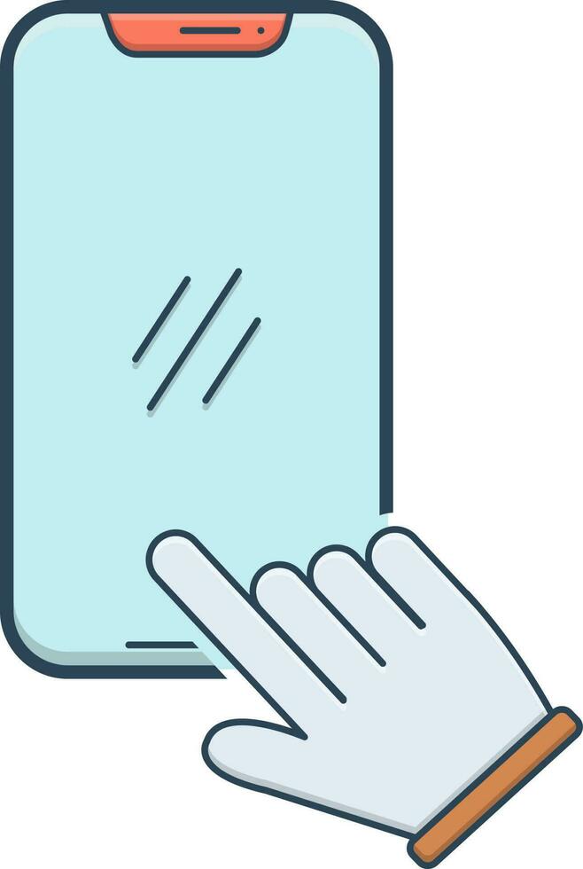 color icon for dial call vector