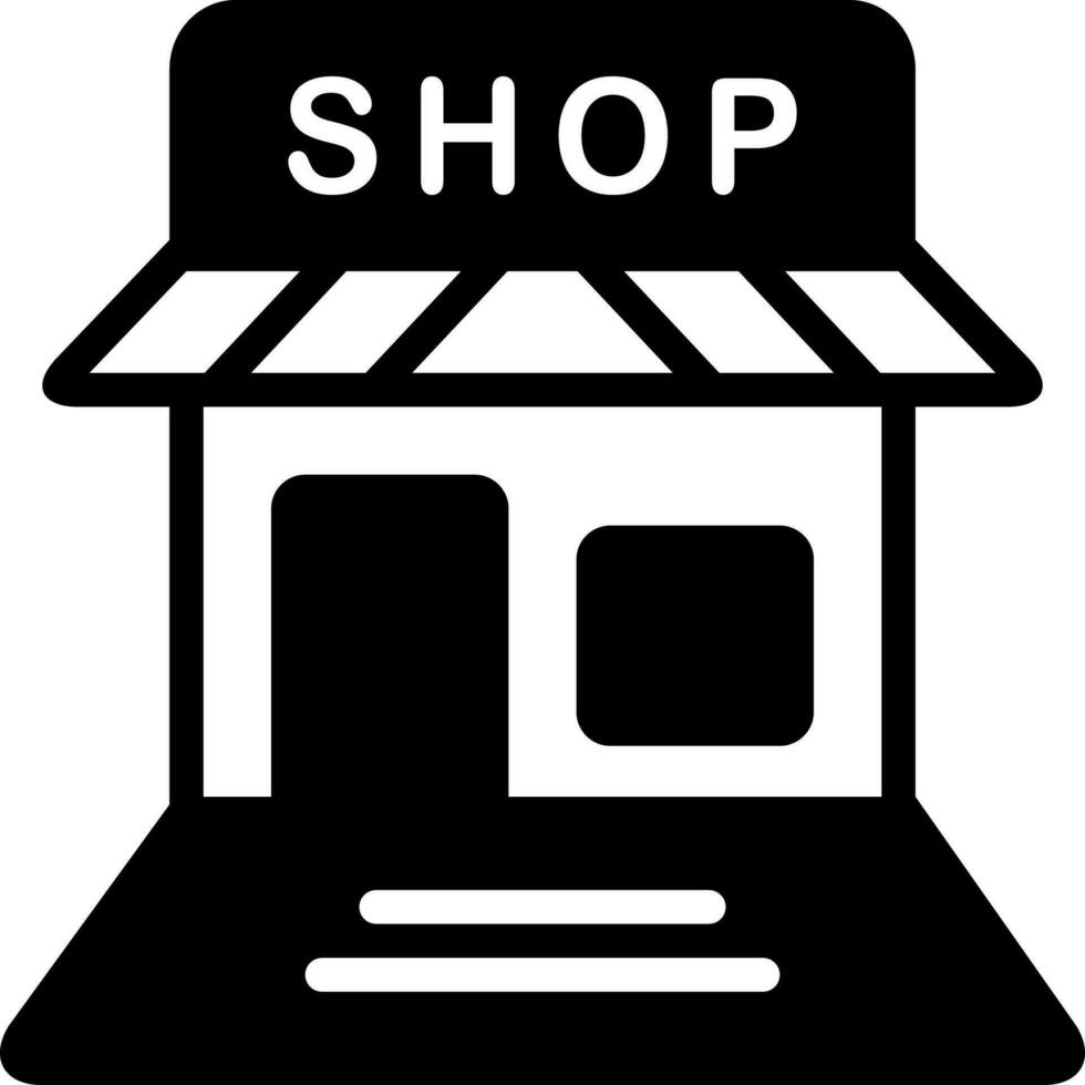 solid icon for shop vector