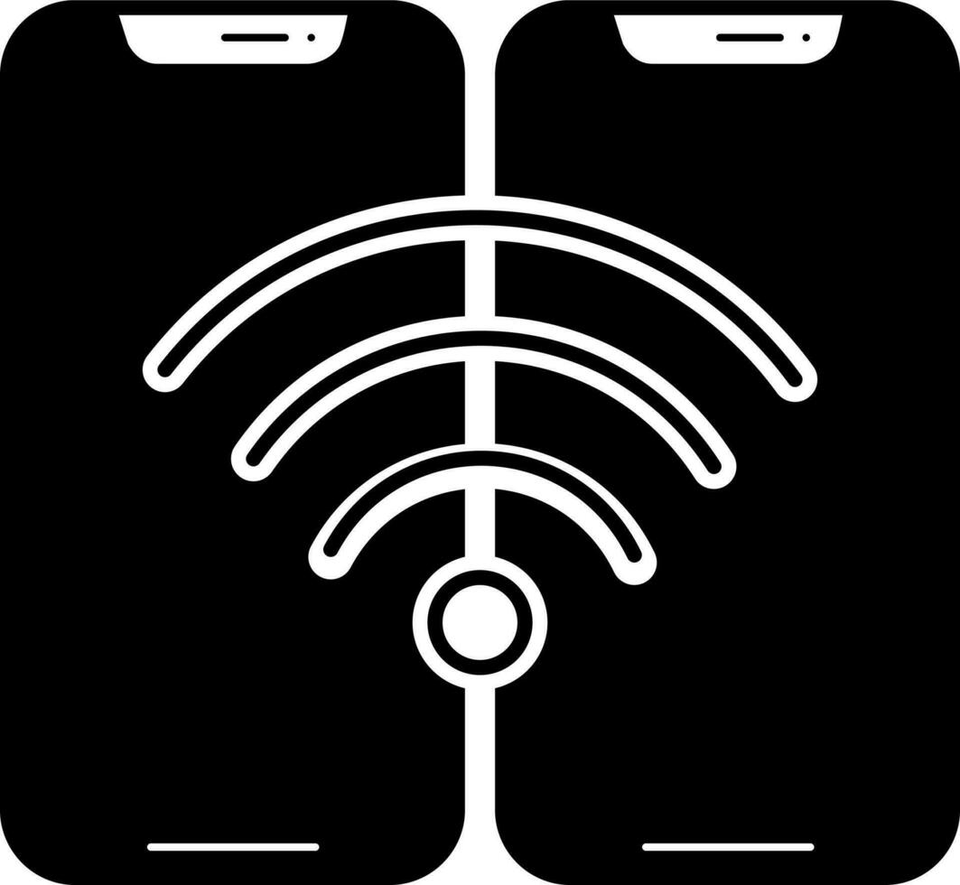 sólido icono para Wifi conexión vector