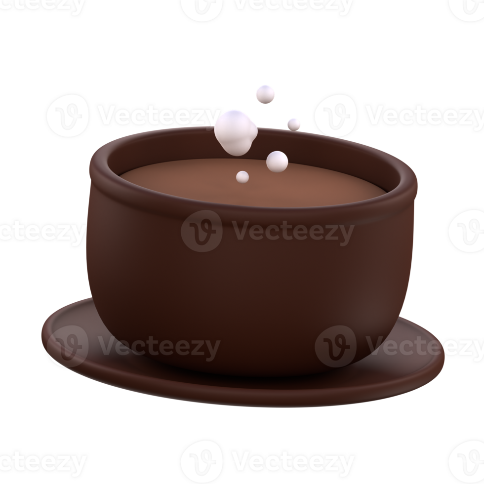 heet chocola 3d icoon png