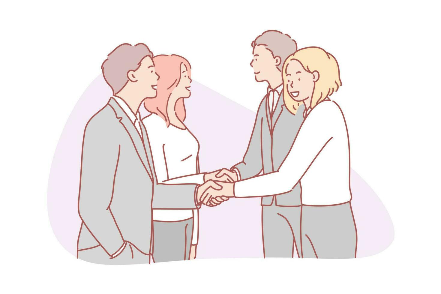 Business, partnership, collaboration, team, agreement concept vector
