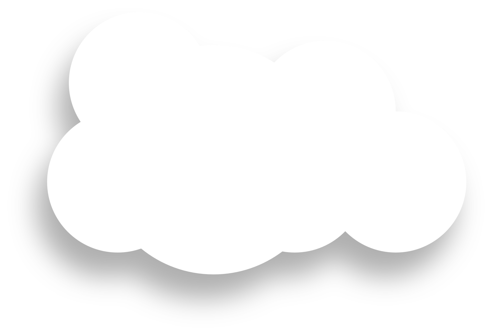 White Cloud With Shadow Design Element 23817145 PNG