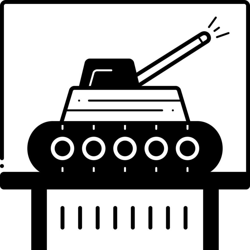 solid icon for tank vector