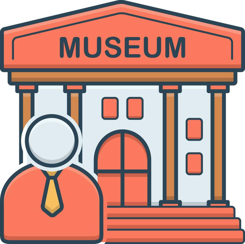 color icon for museum vector