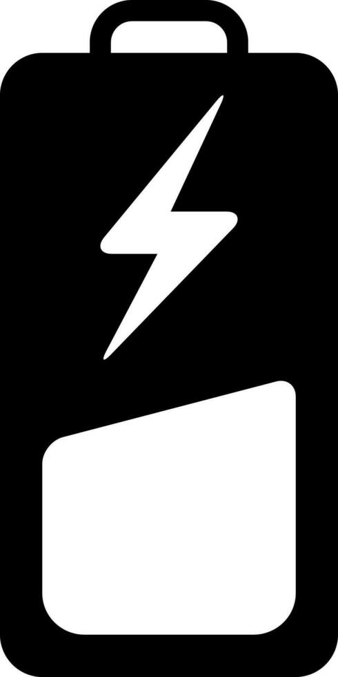 solid icon for battery vector