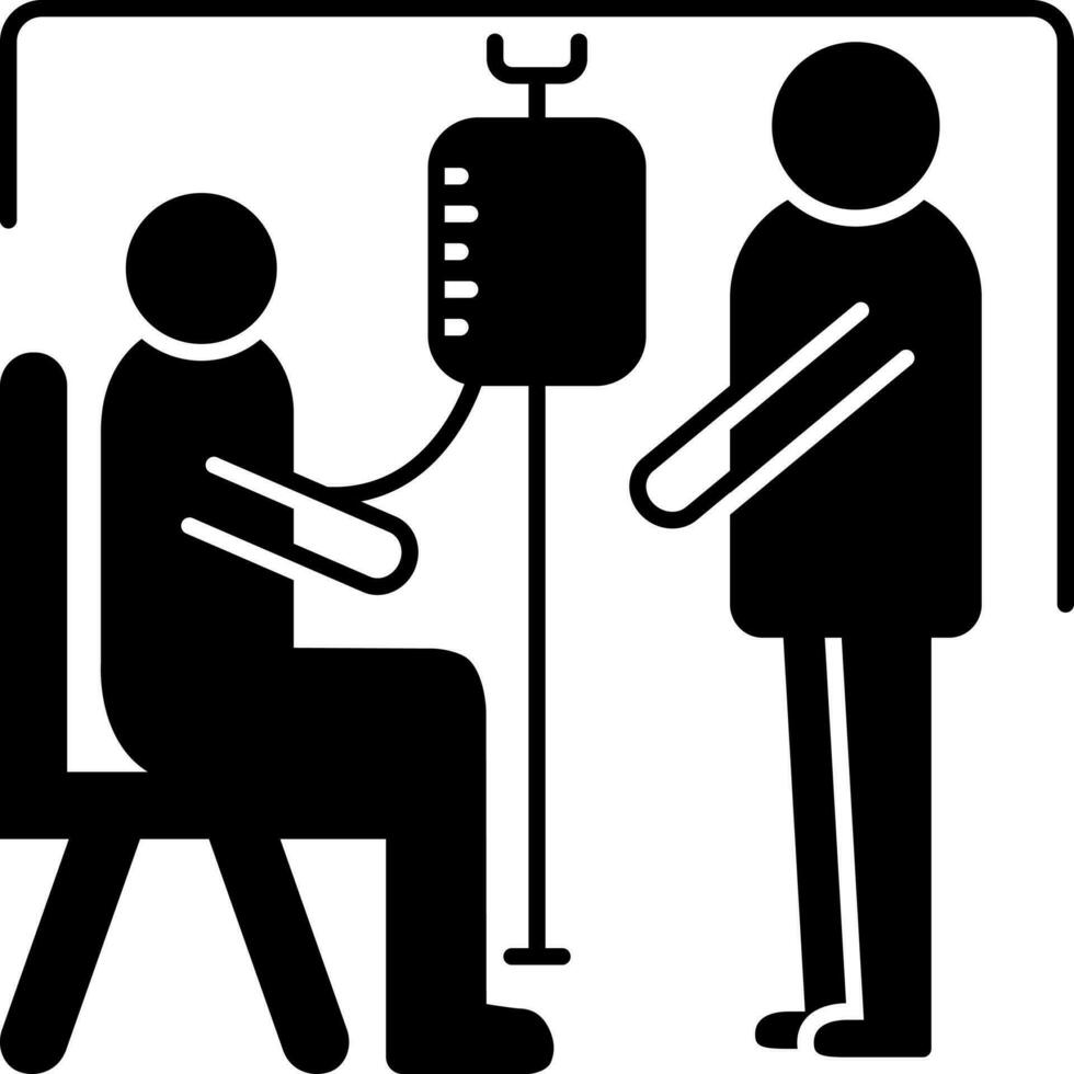 solid icon for medical treatment vector