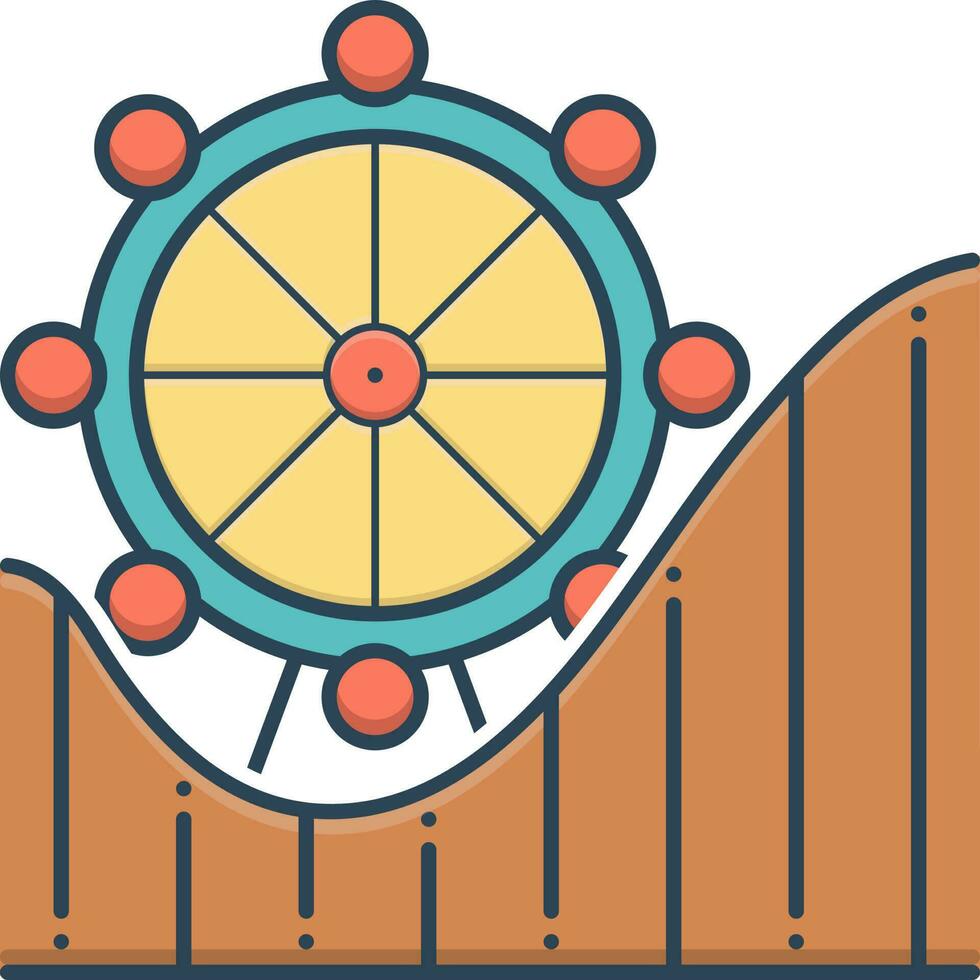 color icon for amusement vector
