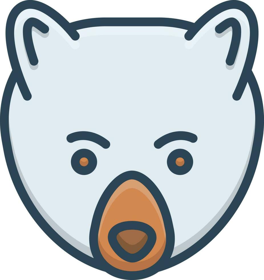 color icon for bear vector