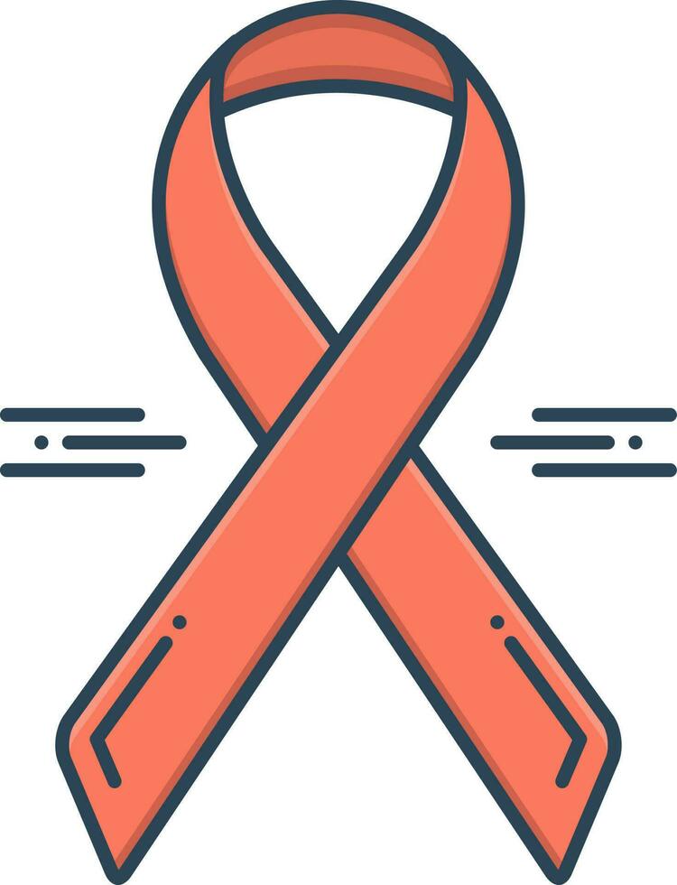 color icon for awareness ribbon vector
