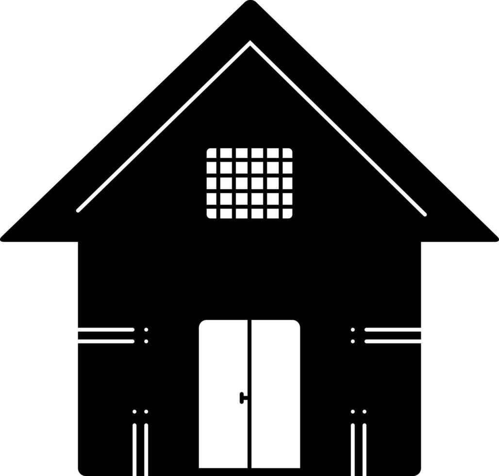solid icon for house vector