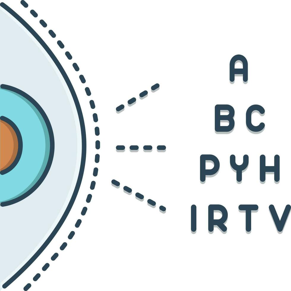 color icon for optometry vector