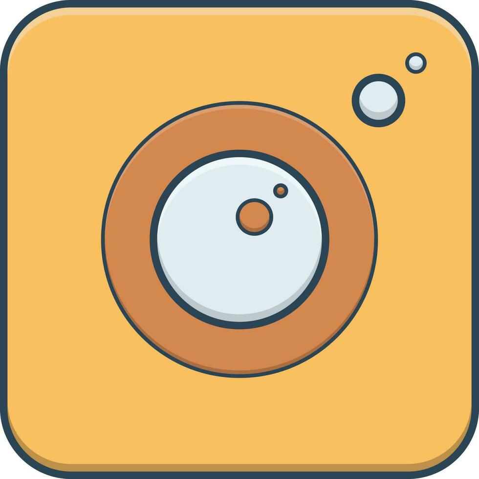 color icon for camera vector