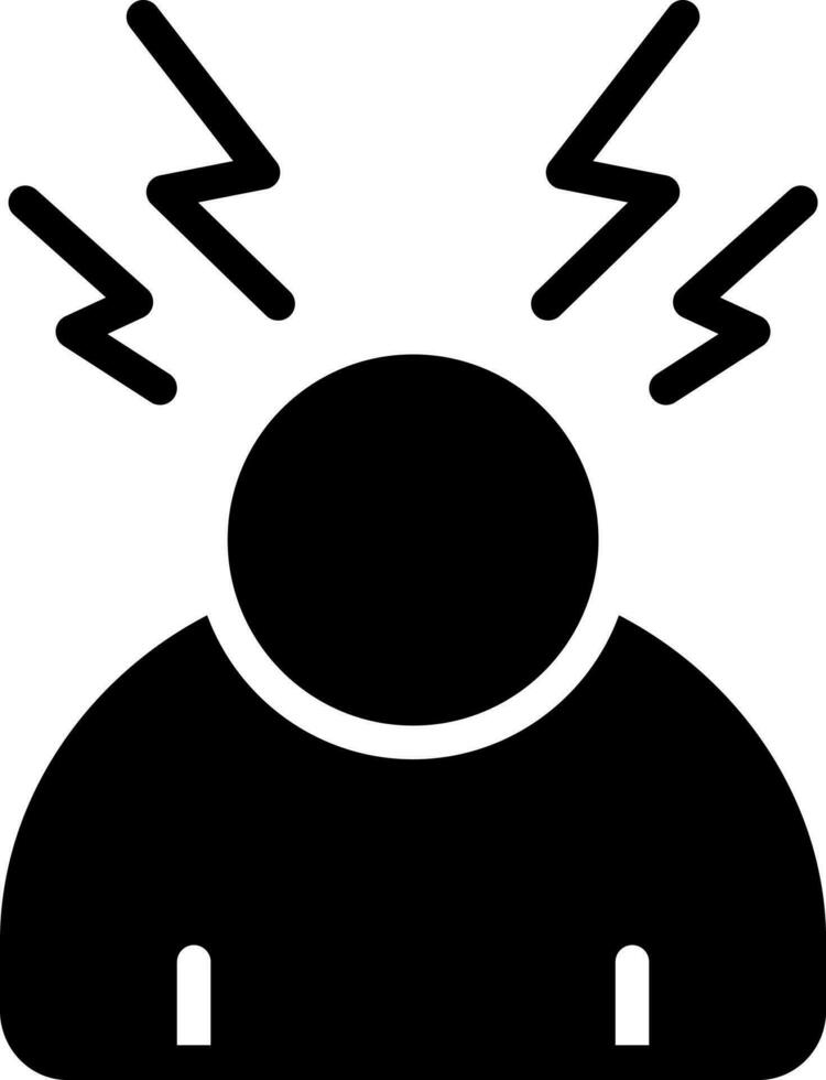 solid icon for stress vector