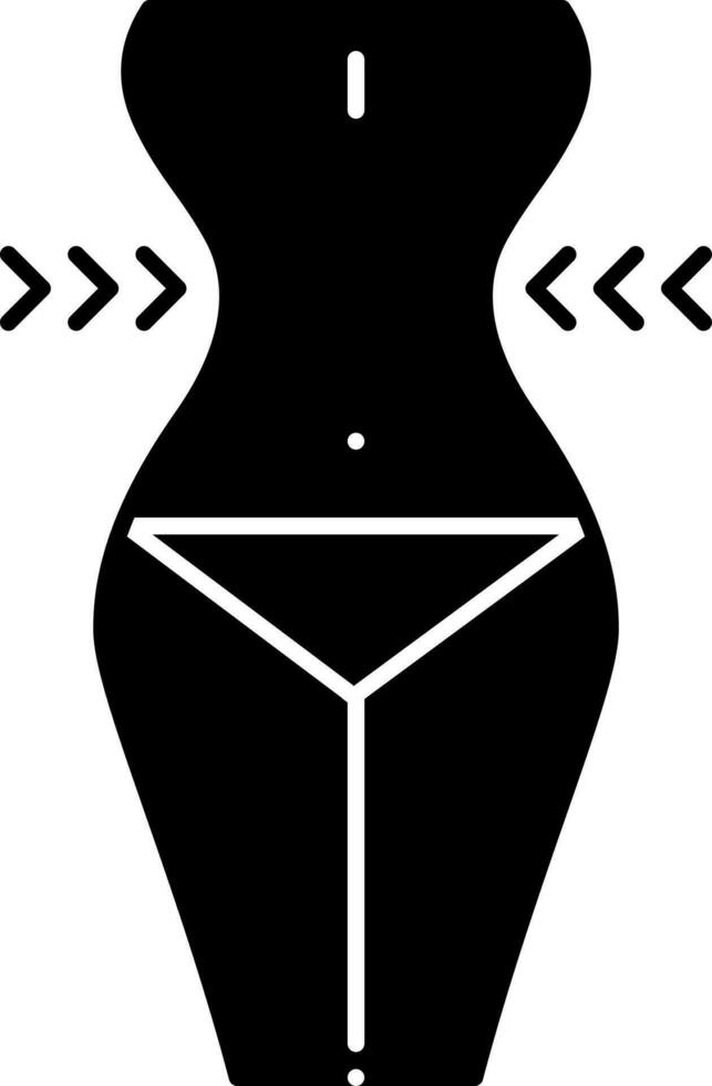 solid icon for weight loss vector