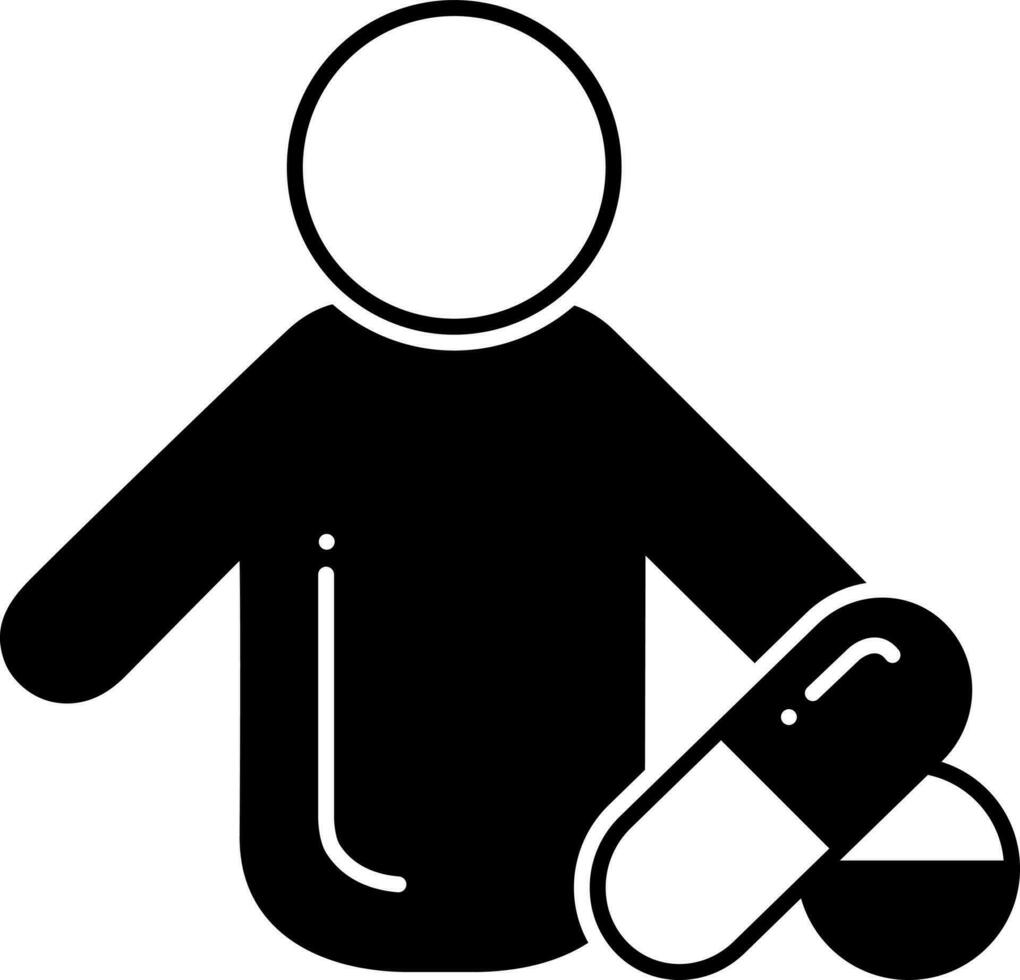 solid icon for child patient vector