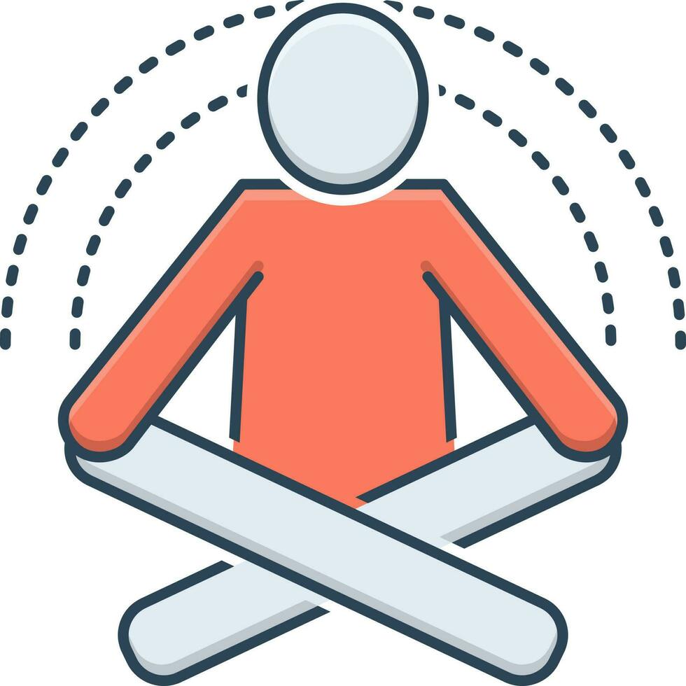 color icon for yoga vector