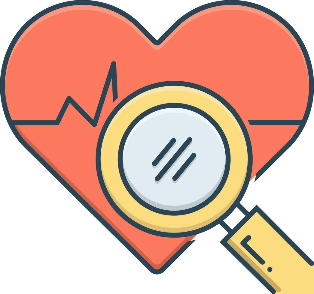 color icon for health analysis vector