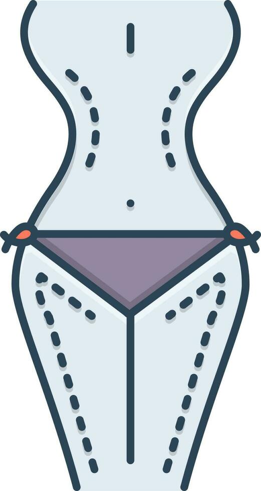 color icon for plastic surgery vector