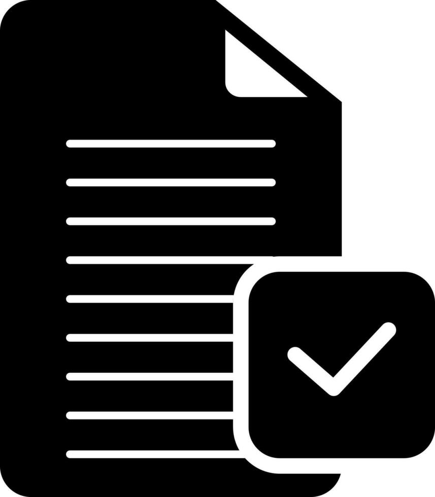 solid icon for check vector
