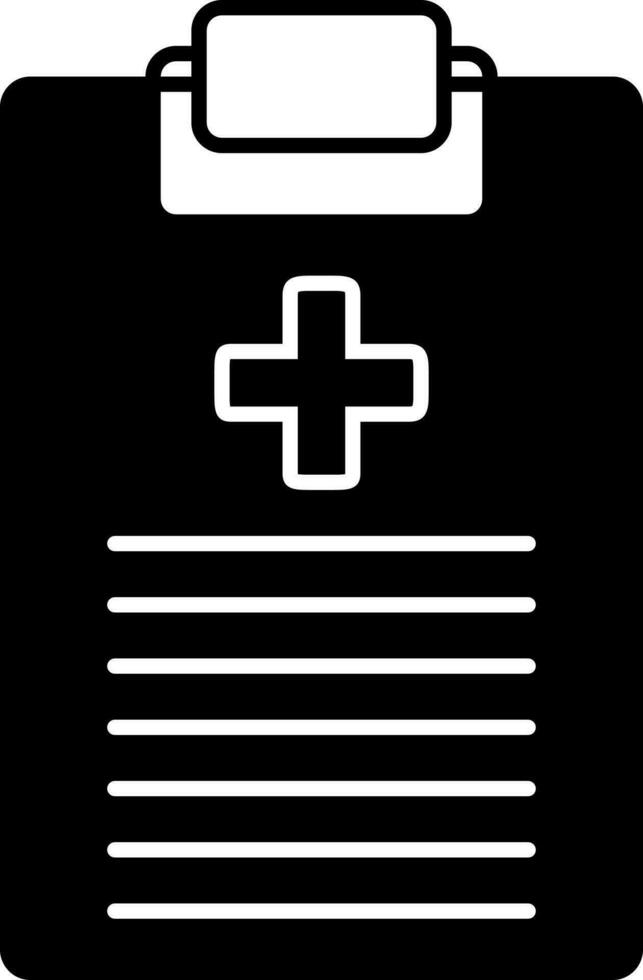solid icon for medical report vector