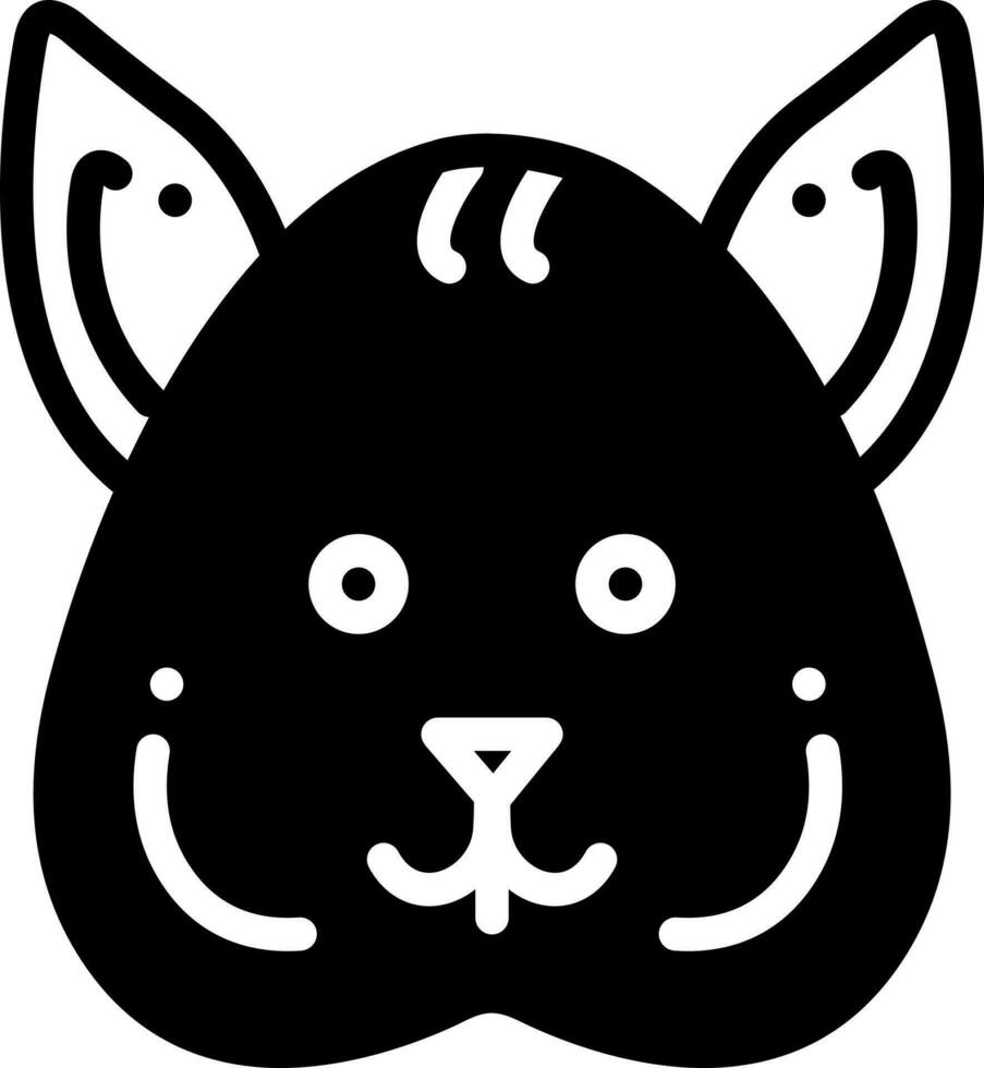 solid icon for squirrel vector